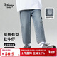 迪士尼寶寶（Disney Baby）男童牛仔褲兒童褲子中大童裝春季休閑百搭舒適直筒長(cháng)褲 淺藍 120