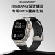 表帶哥適用蘋(píng)果手表表帶s10表帶S11/S9/S8/S7表帶夏季透氣apple watch ultra2/3/1大爆炸44/45/46/49MM黑