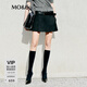 MO&Co.裙褲短褲春A字西裝裙磨毛中高腰學(xué)院風(fēng)MBE1SOTT08 黑色 XS 155