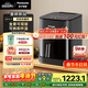 松下（Panasonic）雙核熱循環(huán)多功能全景可視家用全自動(dòng)無(wú)油5L大容量無(wú)需翻面 空氣炸鍋NF-KZ500-K