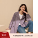 纖莉秀【百搭中長(cháng)款風(fēng)衣】大碼女裝個(gè)性潮流外套胖mm2025秋裝新款2932 紫色 2XL