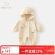 班喜迪嬰兒衣服春裝嬰幼兒連體衣超萌寶寶哈衣爬服春秋裝連帽公主外出服 黃色 90cm