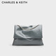 CHARLES&KEITH大容量軟面鏈條郵差包單肩包腋下包包女包生日禮物CK2-20271514