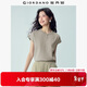 佐丹奴（Giordano）t恤衫女夏季純棉純色氣質(zhì)小高領(lǐng)連片短袖t恤女13323309