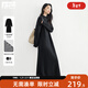 對白格雷系灰色直筒針織連衣裙女2025冬季新款松弛高級感毛衣長(cháng)裙 經(jīng)典黑 XL