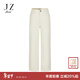 玖姿（JUZUI）商場(chǎng)同款女裝休閑通勤牛仔直筒闊腿褲女冬季 米白色 XS