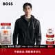 雨果博斯BOSS【羊皮革】 男士26年春季新款羊皮革皮衣 001-黑色 L (50)