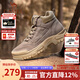駱駝（CAMEL）馬丁靴復古休閑工裝靴秋冬季加絨戶(hù)外徒步厚底情侶款增高登山鞋男 G14W076684 卡其 42