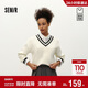 森馬（Semir）商場(chǎng)同款|森柔毛衣女冬撞色V領(lǐng)寬松2025疊穿文藝毛衫101725107015