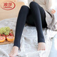 浪莎光腿神器打底褲襪女外穿秋冬加絨加厚連褲絲襪裸感黑秋褲 黑色加絨-【踩腳褲款】 均碼 【單面加襠約300克適合80-120斤】