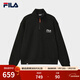 FILA 斐樂(lè )官方男子套頭衛衣冬新款時(shí)尚休閑純棉寬松針織上衣 正黑色-BK L 175/96A/L