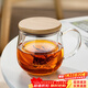 憶壺茶 玻璃茶杯泡茶水分離杯 綠紅茶泡花茶杯子帶過(guò)濾竹木蓋玻璃水杯 竹蓋泡茶杯400ml