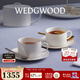 Wedgwood【新年禮物】白金金色幾何2杯2碟咖啡杯碟套裝歐式下午茶杯碟 白金&金色幾何2杯2碟