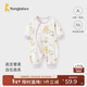 童泰（TONGTAI）嬰兒連體衣春秋季純棉寶寶衣服新生兒偏開(kāi)哈衣爬服睡衣黃色73cm