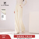 香影【加絨】高腰直筒糯米褲女2025冬季新款垂感寬松休閑闊腿長(cháng)褲 鷺白 M 160/64A/95-110斤
