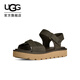 UGG夏季新款女士時(shí)尚舒適純色厚底露趾魔術(shù)貼搭扣休閑涼鞋1178875 DNSS | 煙灰色 39