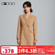G2000【多面彈性】G2000女裝商場(chǎng)新款彈性柔軟西裝型連衣裙 卡其色 S /34