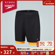 速比濤（Speedo）泳褲男16英寸男子2合1兩用沙灘褲泳褲溫泉褲 黑色/橘色 M