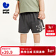 迷你巴拉男女童寶寶兒童休閑棉彈透氣褲子夏【吸濕速干短褲】 深灰色 110