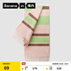 蕉內（Bananain）502Color女士流蘇拼色圍巾含羊毛保暖發(fā)熱24秋冬新款圍脖生日禮物 粉綠條紋 F