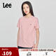 Lee25新品標準版圓領(lǐng)字母印花Logo日常男士短袖T恤日常休閑潮流