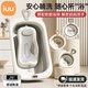 iuu嬰兒洗澡盆可折疊寶嬰兒浴盆加大加厚洗澡神器躺托浴架新生兒用品 【感溫款】加厚浴盆+大禮包 三層加厚，單盆凈重2.45KG
