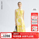 朗姿【漾25系列】棉質(zhì)a字連衣裙無(wú)袖高級感襯衫裙2025年夏季新款 檸檬黃色 M