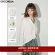 COCOBELLA輕奢醋酸纖維新中式V領(lǐng)白襯衫女春玉石扣質(zhì)感襯衣SR0021 白色 S