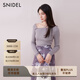SNIDEL【精英衣櫥】2025春夏個(gè)性不對稱(chēng)斜肩帶修身針織衫上衣SWNT251212 灰色 均碼 (F)