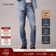 Calvin KleinJeans四季款男士美式休閑通勤ck修身顯瘦微彈淺色洗水牛仔褲 XQE-牛仔淺藍 29