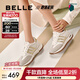 百麗（Belle）小金甘拼色跑道阿甘鞋女商場(chǎng)款運動(dòng)休閑鞋D5P1DAM5 米/金 40 (250mm)