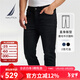諾帝卡（NAUTICA）【商場(chǎng)同款】春夏新款磨毛牛仔經(jīng)典舒適微彈休閑牛仔褲男PO4341 黑色0TB 32
