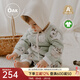 OAK FAMILY夾棉連體衣嬰兒棉服秋冬裝新生兒保暖百天男女寶寶柔暖滿(mǎn)月衣服 無(wú)帽子 絨球兔【和式款】 66cm