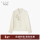 愛(ài)居兔春季新款新中式國潮風(fēng)時(shí)尚長(cháng)袖雪紡衫ETEAJ1P004A 米白04 S 155/80A