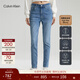 Calvin KleinJeans四季款女士休閑通勤淺色微彈洗水ck高腰緊身顯瘦牛仔褲 1AA-牛仔淺藍 28