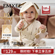 嫚熙（EMXEE）嬰兒連體衣羊毛發(fā)熱絨連身衣寶寶衣服保暖哈衣 躲躲兔【中暖款】適合5~15℃ 66cm  【3-6個(gè)月，建議體重6.8-8.9kg】