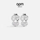 APM Monaco銀白色圈形耳環(huán)簡(jiǎn)約時(shí)尚個(gè)性女耳飾送女友新年禮物