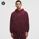 lululemon丨Steady State 男士連帽衛衣 *新年款*拉絨 LM3G04S 勃艮第酒紅 S