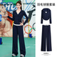 徽格兒（phigeer）春季女裝休閑運動(dòng)服戶(hù)外有氧跑步健身訓練服套裝時(shí)尚假兩件速干衣 深寶藍兩件套 M