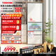 東芝（TOSHIBA）小白桃409L五門(mén)日式多門(mén)冰箱429嵌入式自動(dòng)制冰玻璃面板小戶(hù)型GR-RM429WE-PG2B3