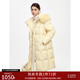 自巧小個(gè)子狐貍毛領(lǐng)連帽羽絨服女中長(cháng)款2024冬裝新品加厚保暖外套 奶酪黃 XXS (1碼)