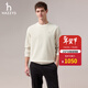 哈吉斯（HAZZYS）男裝 2025秋季新款【華夫格/抓絨】圓領(lǐng)衛衣男士上衣ABTZE0CDE08 米黃色OW L （175/96A 48）