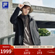 FILA 斐樂(lè )官方男士三合一沖鋒衣兩件套25冬新款健身運動(dòng)保暖連帽外套 深黑-BK L 175/96A/L