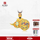 京工美作古法黃金吊墜女足金999聚福聚寶葫蘆吊墜項鏈媽媽新年禮物31.5g