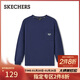 斯凱奇（Skechers）新年禮物2025春冬季男女同款圓領(lǐng)時(shí)尚潮流百搭運動(dòng)打底衫L325U033