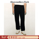 Abercrombie & Fitch小麋鹿圖案經(jīng)典保暖抓絨束腳衛褲長(cháng)褲25秋冬男裝134-5043 黑色 S (175/76A)