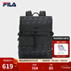 FILA 斐樂(lè )官方男士背包冬新款時(shí)尚休閑翻蓋雙肩包書(shū)包電腦包 滿(mǎn)印一-ZA XS
