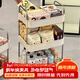 卓博廚房置物架落地移動(dòng)零食架層架客廳儲物架浴室收納架SJ12白色三層