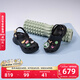 卡駱馳（CROCS）檀健次同款復古洞洞鞋女鞋厚底老爹鞋小鯨魚(yú)洞洞鞋206302 黑色-001(含智必星) 35 (220mm)