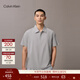 Calvin Klein【防曬】運動(dòng)夏季男士吸濕速干ck戶(hù)外休閑純色網(wǎng)球短袖T恤POLO衫 PCU-大理石灰 M